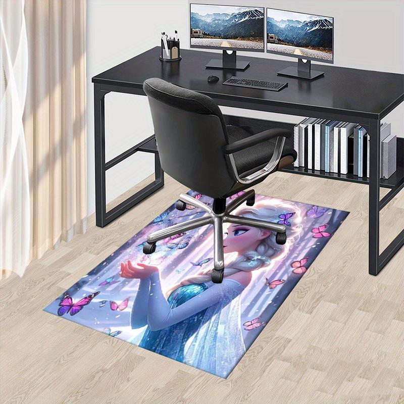 1pcOffice Carpet, Desk Mat, Gift for Home Decor, Elsa Inspired Butterfly Design, Soft and Comfortable Rug for Under Chairs