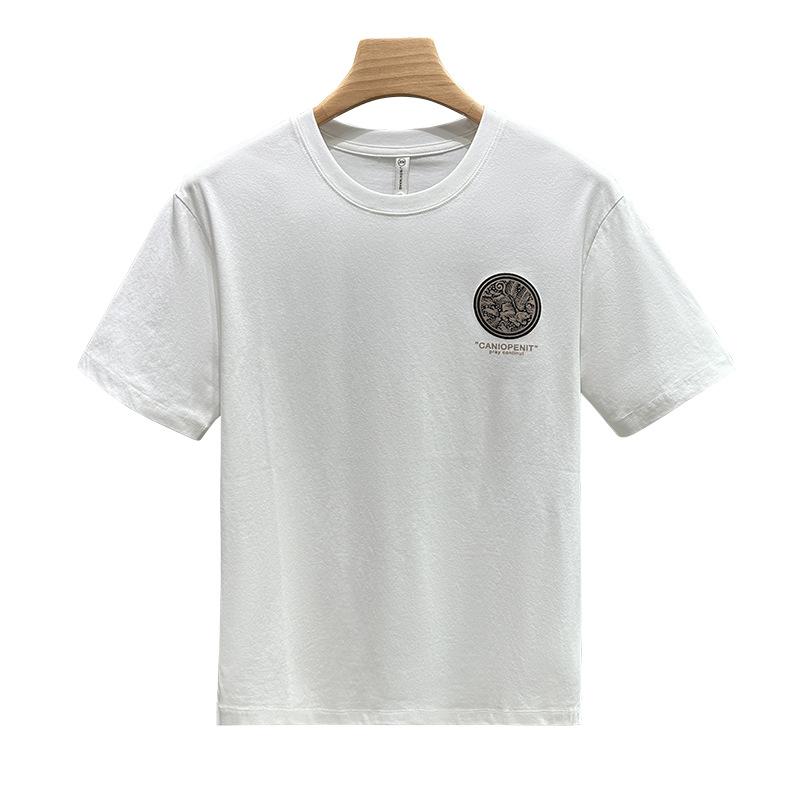 Summer Mens Short-sleeved Dopamine Wear Half-sleeved Printed T-shirt Thin Mens Body Top