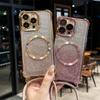 Phone Case For Redmi 10 10C 10X 9 9T 9A 9C Luxury Bling Clear Magnetic Crossbody Lanyard Back Covers Funda