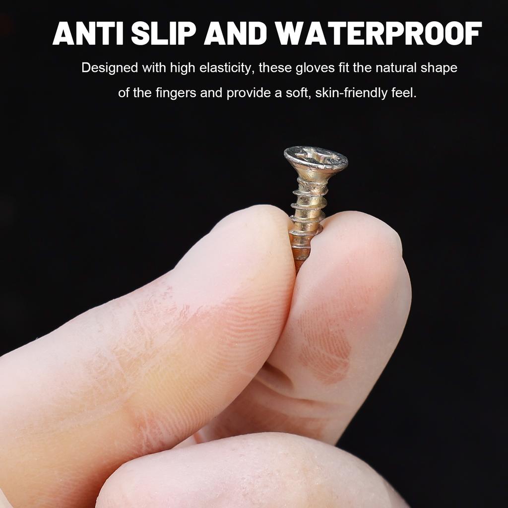 200PCS Transparent Ultra-Thin Frosted Non-Slip Dust-Free Finger Sleeves – Nail Protection for Outdoor Work, Latex Material