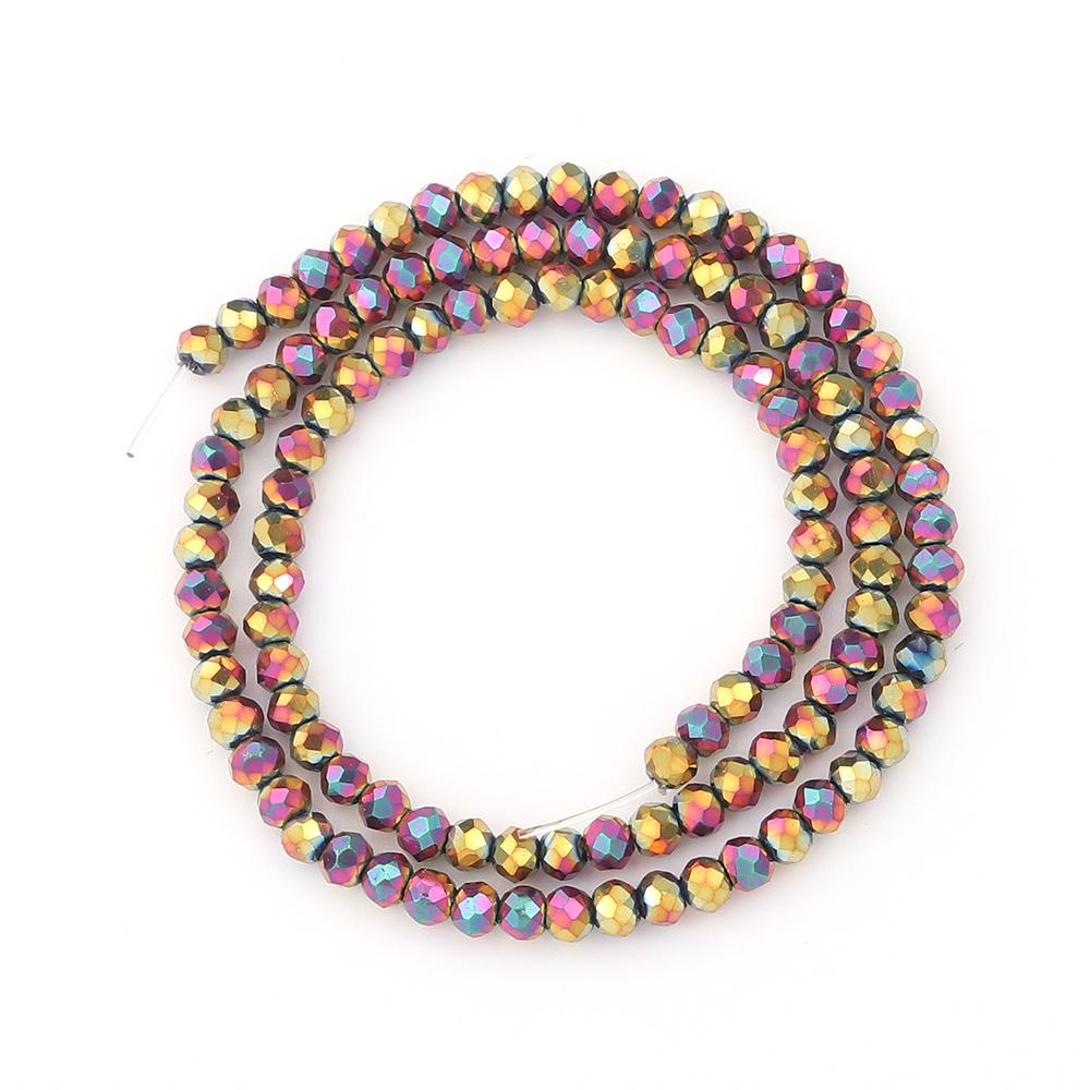 3 4 6 8 10mm Faceted Crystal Beads Red Colorful Glass Loose Spacer Beads For Jewelry Making DIY Bracelet Necklace Accessories