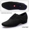 Men's Modern Ballroom and Square Dance Shoes with Outdoor Rubber Soles and Indoor Cowhide Soles, Made of Oxford Cloth