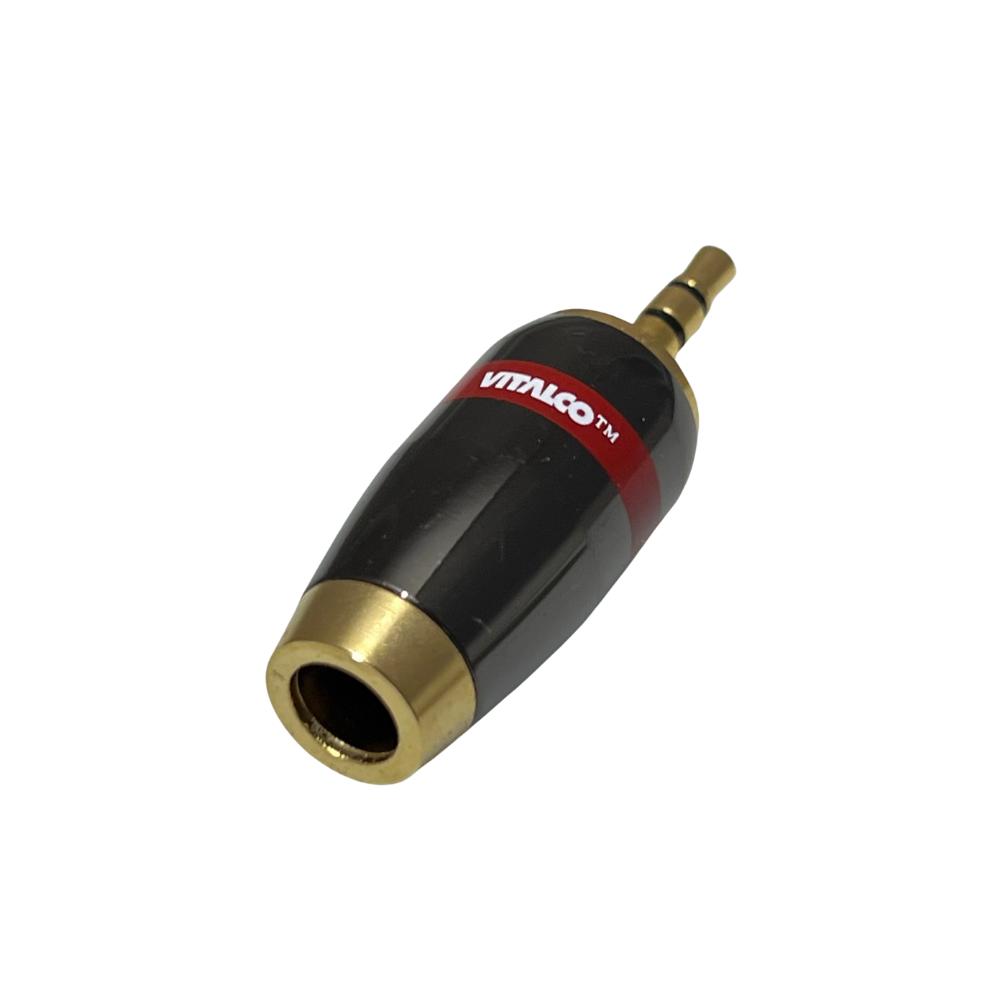 Wtyk jack 3,5 mm stereo złoty na kabel 7mm vitalco (wg1)