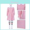 Stranger Things Eleven Costume Pink Outfit With Comfortable Material For Role Play And Events