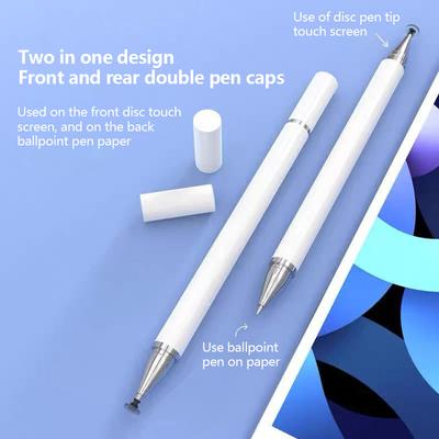 Stylet 2 en 1 pour téléphone portable, tablette, stylet tactile capacitif pour Samsung, universel, pour téléphone Android, écran de dessin