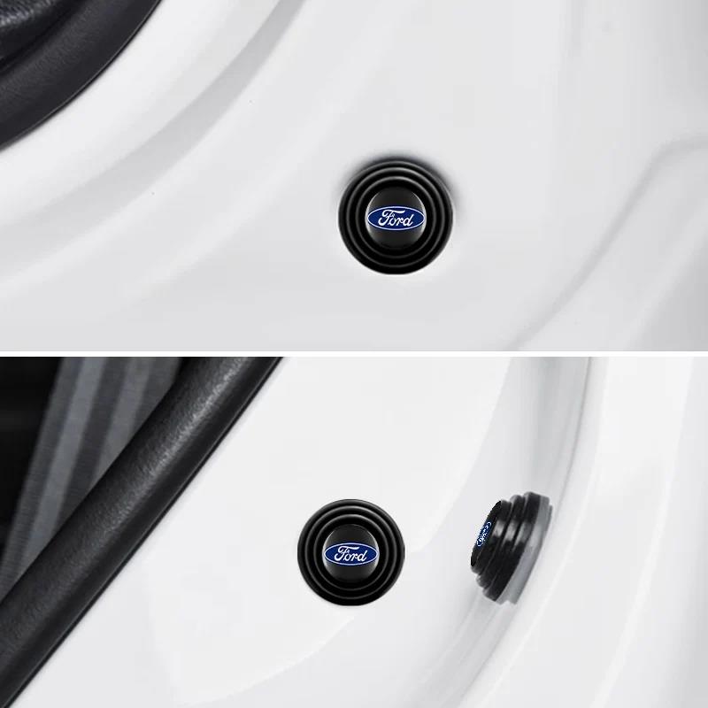 Car Door Shock Absorber Buffer Protective Stickers Soundproof Rubber Pads For Ford Ranger Focus Kuga Mustang Mondeo Fusion Esco