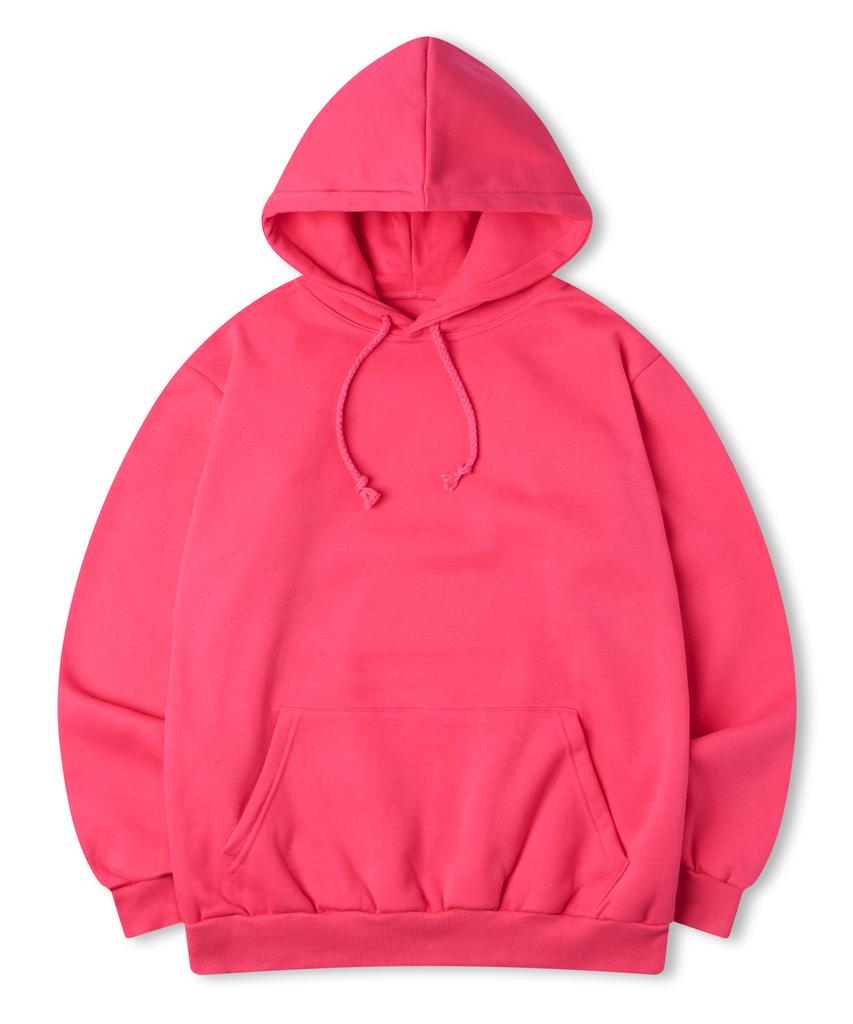 Wesentliches Regular Kapuzenpullover mit Fleecefutter Tiefrosa
