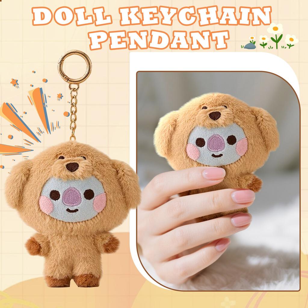 Ciondolo Portachiavi Pupazzo di Peluche, Pupazzo Imbottito Allegro e Carino Regalo per Fan Periferica Idol Portachiavi Kopop (1 pezzo)