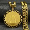 Saint Benedict Medal Necklace Women Men Stainless Steel Gold Color Chain Necklaces Jewelry San Benito Hip Hop Party Gift ZZZ934