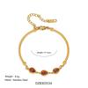 Colored Waterdrop Stone Bracelets for Women Stainless Steel Bracelets Summer Delicated Daily Jewelry Non-tarnish