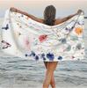 Watercolor Floral Butterfly Beach Towel, Microfiber Sand Free Quick Dry, Soft Absorbent Botanical Print