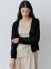 Le Studio Semi-See-Through One-Button Bolero Cardigan (Bk)