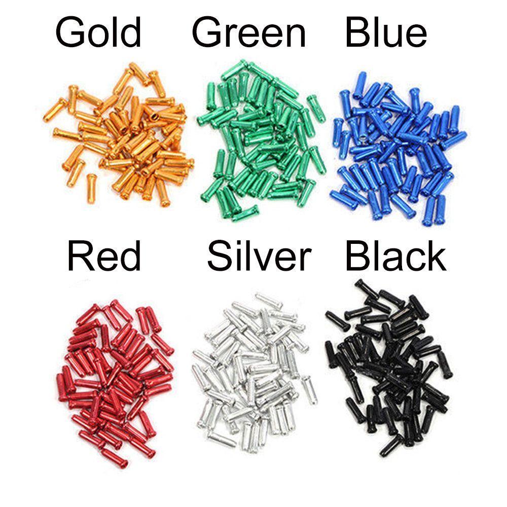Pcs Practical Bicycle Accessories Crimps Aluminum Alloy Brake Wire End Cap Shifter Cable Cover Bike