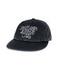 Yunibeoseugameonteu Chain Stitch Typographic Logo Washed Cap_Charcoal