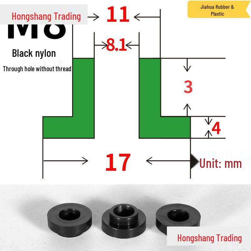 Step T-Shaped Nylon Insulating Bushing Washer, M3-M35 Thread Protection Spacer