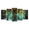 Peintures Toile Art Mural 5 Pièces Paysage d'Arbre Enchanté HD Imprimé Images Modulaires Vintage Pour Salon Décoration de Maison