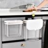 Wall-mounted Trash Can Kitchen Cabinets with LIDS Sticky Hooks Kitchen Waste Storage Pail Household Toilet Toilet Sewn Paper Basket