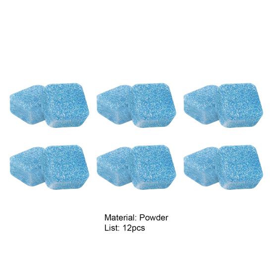Lot de 12 comprimés de nettoyage pour toilettes, forte décontamination, rafraîchissant, soluble dans l'air, comprimés effervescents pour toilettes, agent de dragage pour hôtel