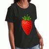 Strawberry Wounisex's Cotton T Shirt, Premium Cotton Graphic, Durable, Casual Fashion. Fresh And Fruity Strawberry Design, Perfect For Summer, Style,
