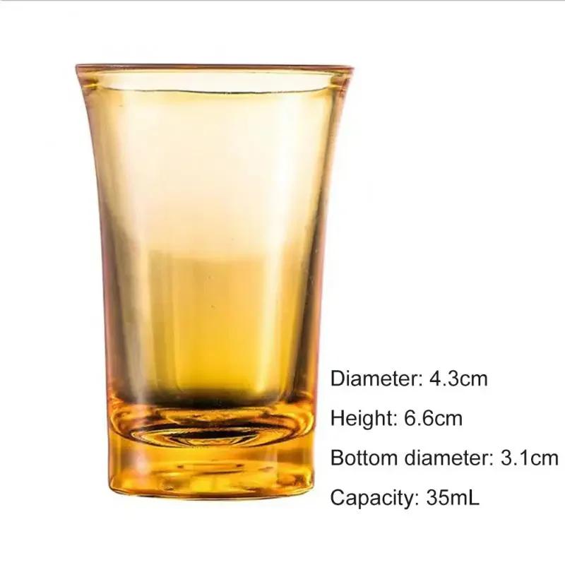 10 PCS BPA-Free 35ml Plastic Shot Glasses, Shatterproof Rainbow Liquor Cups for Party Club Bar, Dishwasher Safe Barware