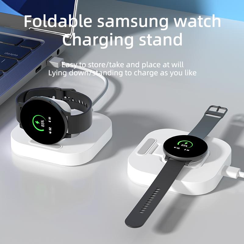Подставка для беспроводной зарядки часов Samsung Galaxy Watch 6 5 4 3 Pro 45/40/44 мм Active 2 Classic Type C быстрая зарядная док-станция