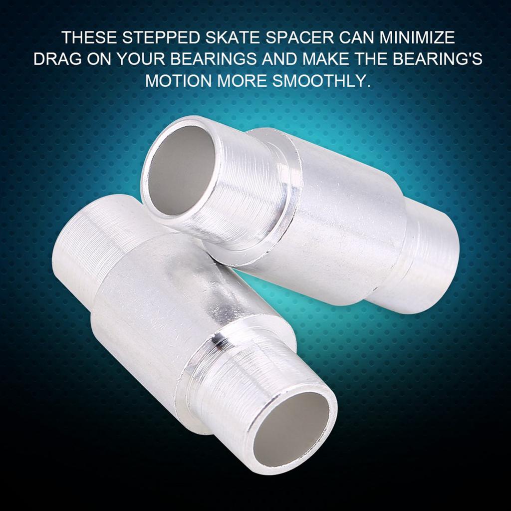 10Pcs Aluminium Alloy Skate Wheel Bearing Stepped Spacer Inline Skating Shoes Replacement