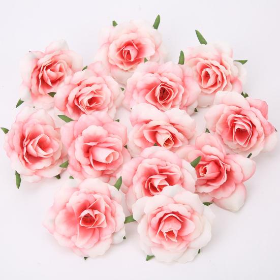 10 Teile/satz Simulation Blume Kopf Lebendige Langlebige Multifunktionale Künstliche Rose Blume Köpfe für Zuhause