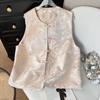 Button Jacquard Sleeveless Vest Vest Women's Spring 2025 High-end Fashion Loose Top