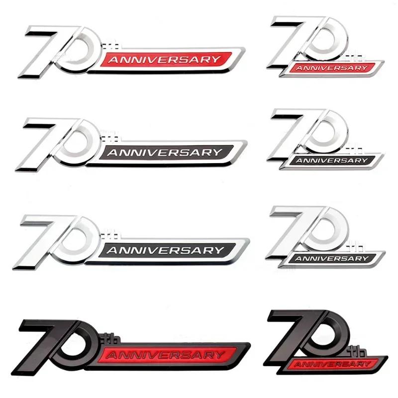 3D ABS Car Letters Fende Trim Rear Trunk Badge For  Land Cruiser 70th Anniversary Logo Prado Emblem Sticker Accessories