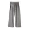 Autumn and Winter Towel Pants Thickened High-waisted Gray Straight-leg Pants Lace-up Fluffy Wide-leg Pants Versatile Drape Pants Sweatpants