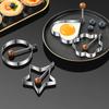 Stainless Steel Egg Ring Non-Stick Fried Egg Mold Heart Round Flower Five-pointed Star Shapes Breakfast Cooking Tools