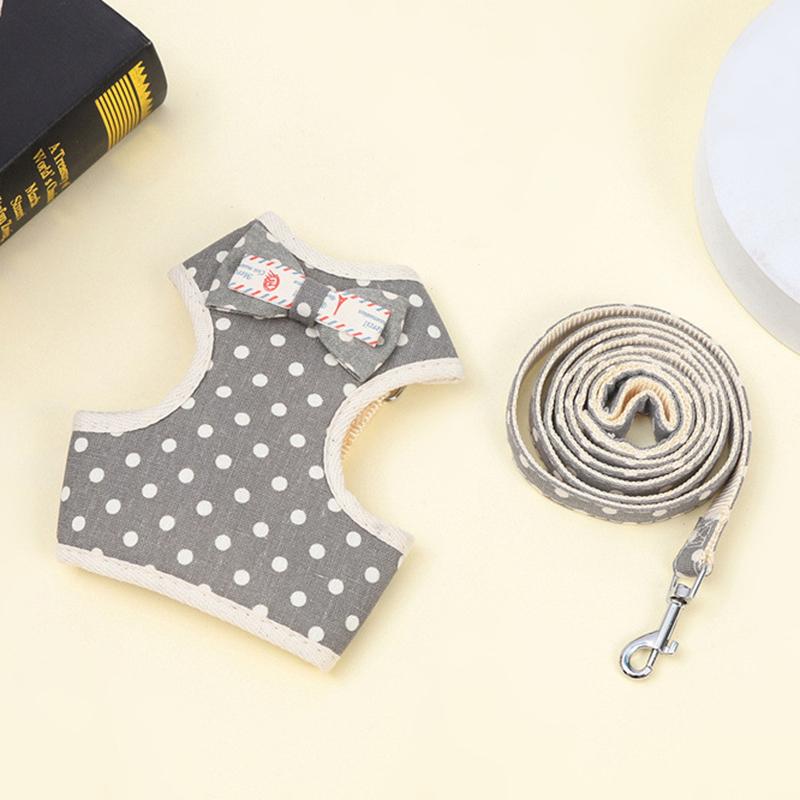 Cheaper Chihuahua Puppy Dog Vest Harness and Leash Set Adjustable Pet Harnesses for Small Dogs Pinscher Yorkshire Mascotas Leads