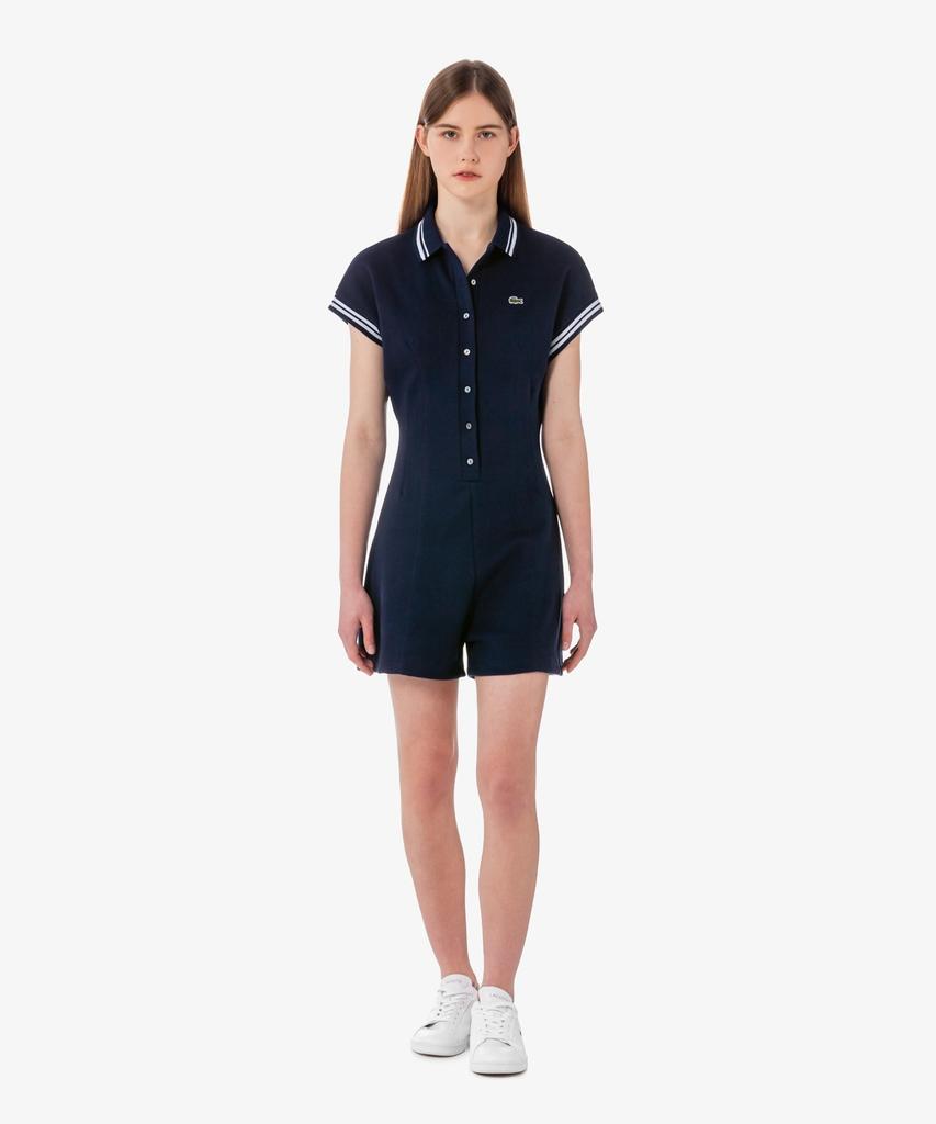 Lacoste Women'S Mif Striped Collar Jumpsuit Ef2431-56G 525