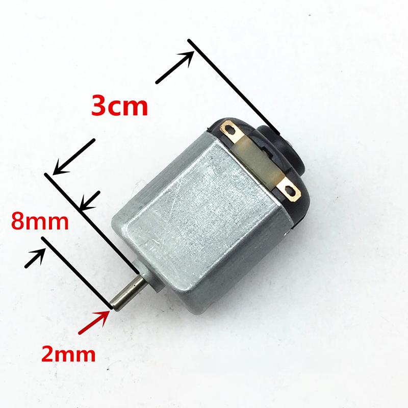 1 pièces 130 3V-6V 0.35-0.4A 16000 tr/min Mini moteur à courant continu pour petit ventilateur moteur de voiture jouet