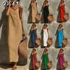 Fashion Summer Spring Solid Color Print Sleeveless Casual Dresses