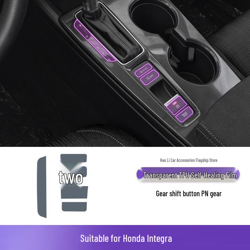 Honda Integra 22-25 Gear Shift Sticker: Transparent TPU Protective Film for Interior.