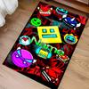 Benutzerdefinierte Personalisierung Geometry Dash Druck Bodenmatte - Weich, Waschbar, Rutschfest, Indoor-Matte, Wohnzimmer, Haus & Büro Dekorationsmatte