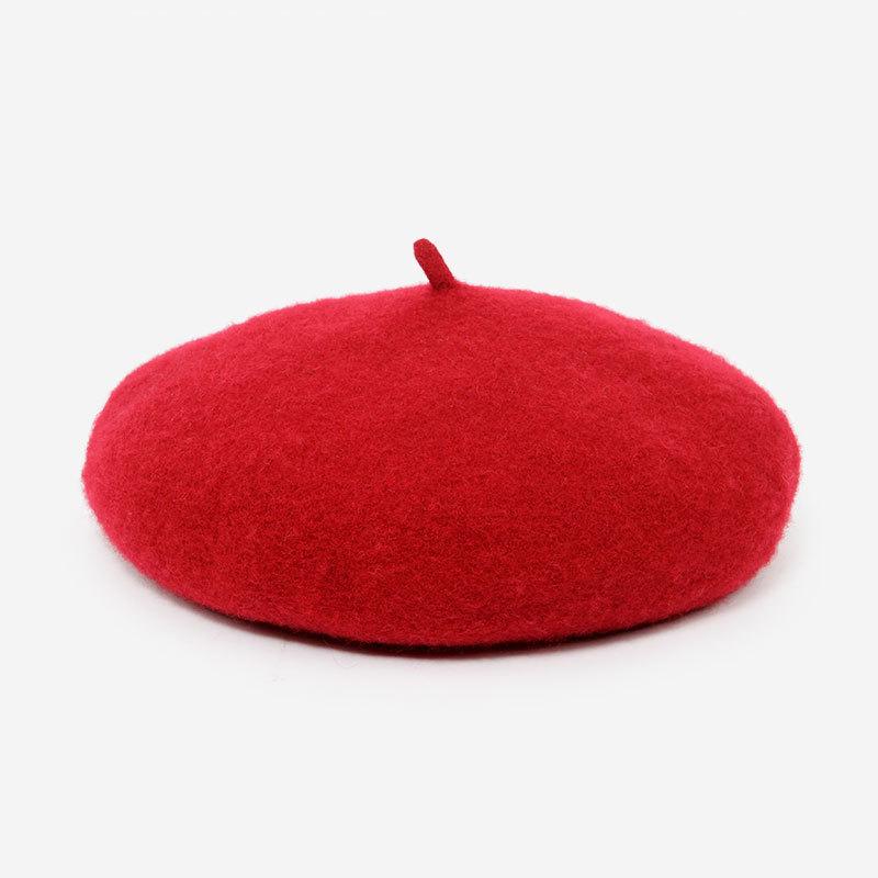 Wool Felt Beret Women British Style Girls Beret Hat Lady Solid Color Winter Hats