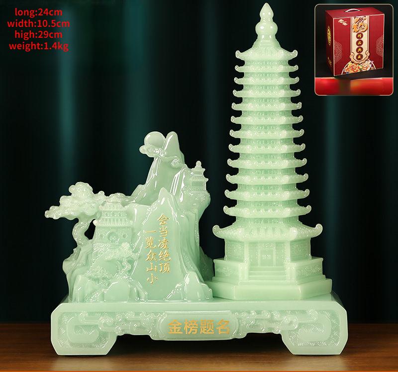 Wenchang Pagoda Ornament Pagoda Study Office Desktop Decoration Pen Holder Craft Gifts