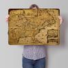 Vintage Map French America Metal Poster Customized Wall Art Retro Vintage Tinplate Signs for Room Decorating Interior Desk Decor