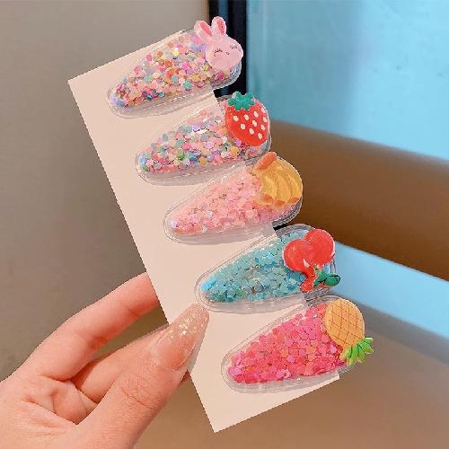 Summer Cute Cartoon Fruit Hairpin Children Girls Hair Clip Broken Hair Side Clips Bangs Clip for Little Girls Sweet Headwear New