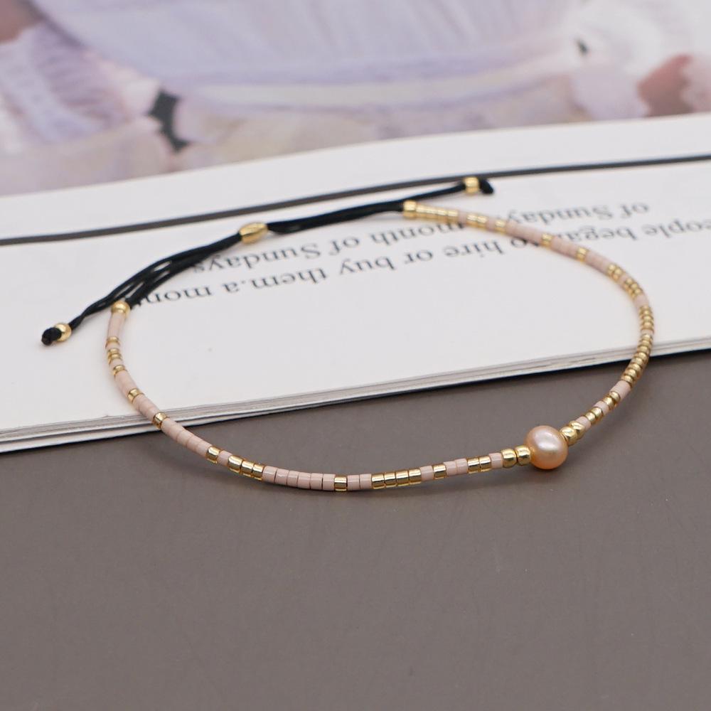 Trendy Adjustable Seed Bead & Pearl Bracelet - Colorful, Luxurious Design, Perfect Friendship Gift