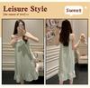 2026 Summer Women's Cloud Cotton Nightgown with Chest Pads, Princess Style Camisole Loungewear.