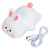 Silikonové světlo králík Roztomilé USB dobíjecí dotykové králičí lampička Noční světlo do ložnice dětského pokoje