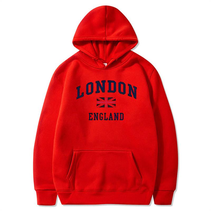 London England Hoodie Men's Hooded Sweatshirts Winter Autumn Fleece Outdoor Sports Casual Pullover Men Womens Hoodies Clothing