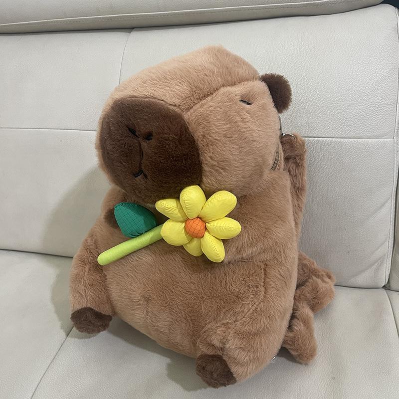Capybara Pluche Rugzak Kawaii Mode Plushie Pop Bont Zak Kinderen Tas Schoudertas Mini Knapzak Zakken Cadeaus Voor Vriendin