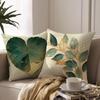 New Printed Leaf Pattern Pillowcase Polyester Modern Sofa Pillow Case 45*45cm Square Pillow Cover Home Decoration