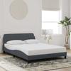 Vidaxl Bed Frame Without Mattress, Dark Gray, 120X200 Cm, Velvet