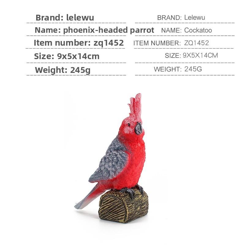 Parrot Model Pvc Static Figurine Collectible For Bird Enthusiasts Gift Idea
