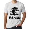 Men’s Vintage Tee Shirt Graphic T Shirt Time for New Advantures Manila Vintage White